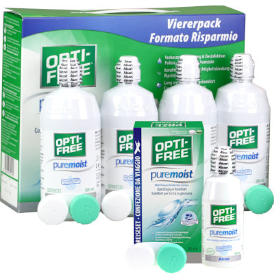 OPTI-FREE® PureMoist - All-in-One Pflege mit HydraGlyde - Feuchtigkeitsmatrix 4 X 300ml